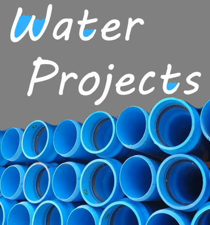 water pipes gray with water