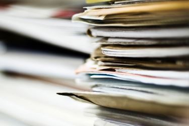 Picture of a stack of records